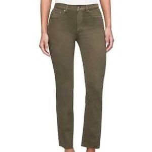 DL1961 Ultimate Mara Straight Midrise Instasculpt Ankle Jean Green Size 29